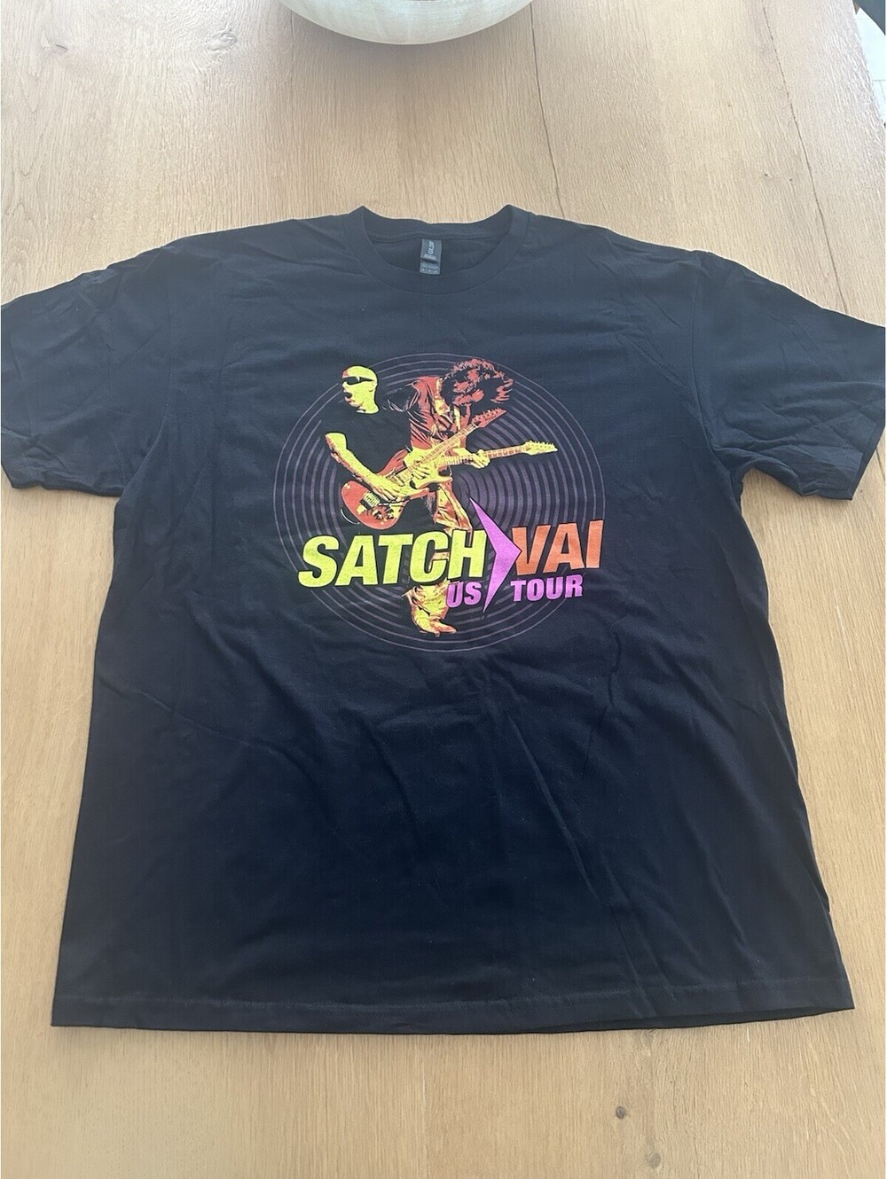 Joe Satriani Steve Vai Satch Vai US Tour 2024 T-Shirt Black Mens XL Concert